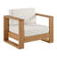 Ensemble de chaises longues d'extérieur 39 po en eucalyptus huilé Shay