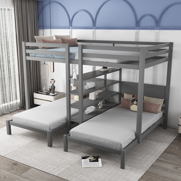 Harriet Bee Genda Triple Bunk Bed By Harriet Bee 