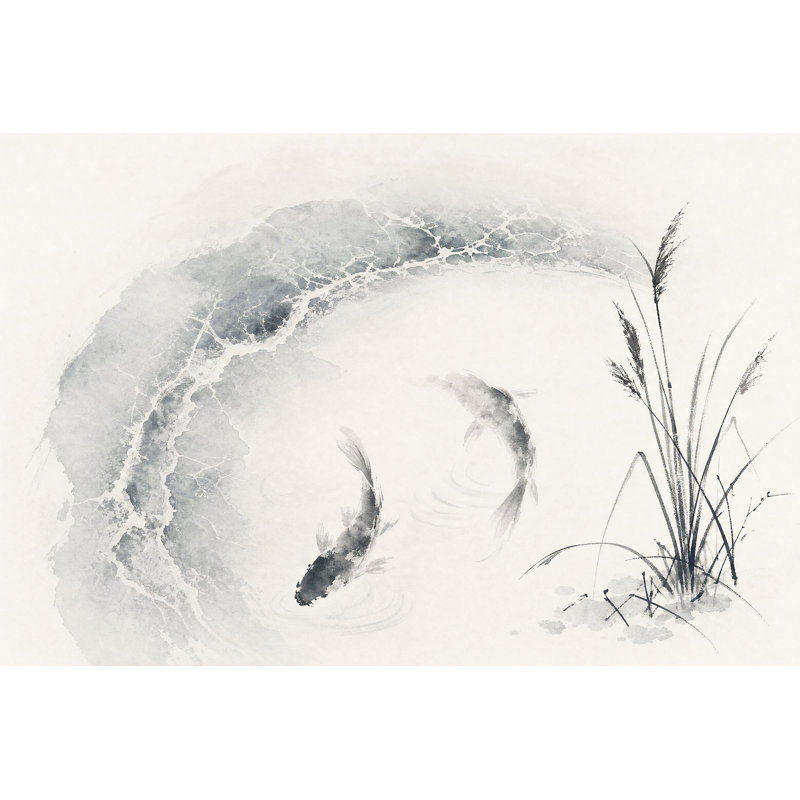 Adhésif mural Koi Fish, 140"x108", Texturé non collé