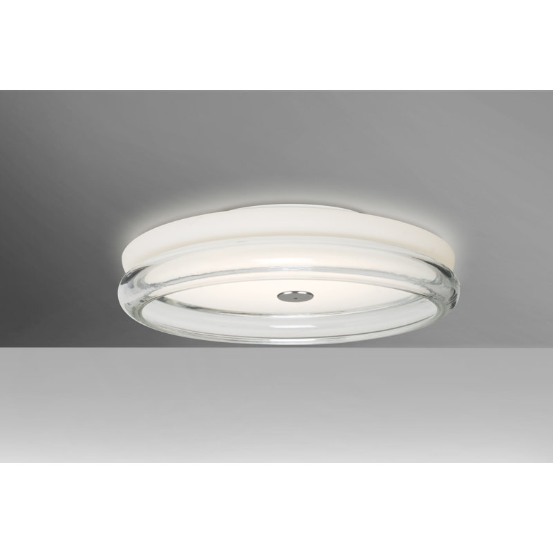 Leaver Glass Flush Mount, Clear, LED