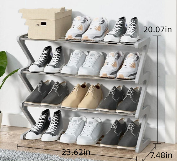 Shoe Shelf Simple Door Household Single Row Slotted Small Shoe
