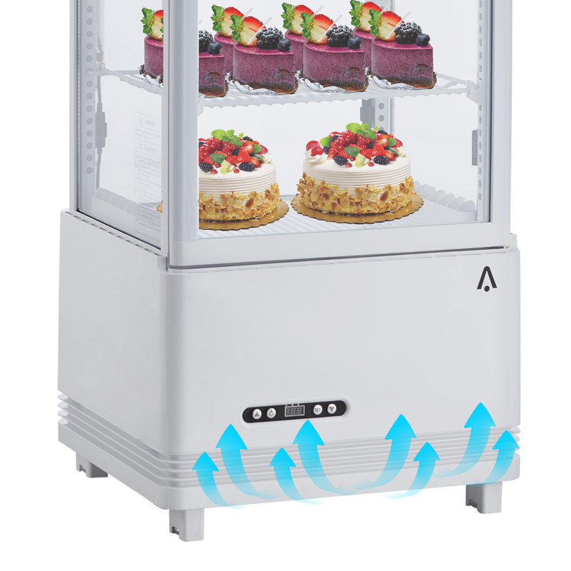Commercial Display Refrigerator 3.5 Cu.Ft/98L Countertop  Refrigerated Cake Display Case, White