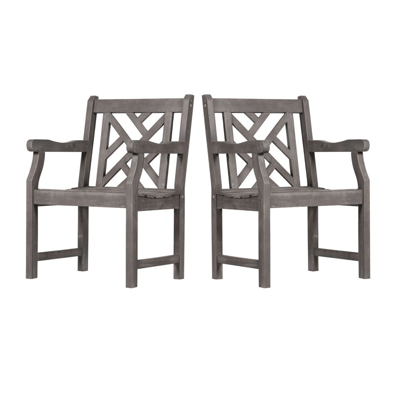 Fauteuil de patio en acacia Gehlert
