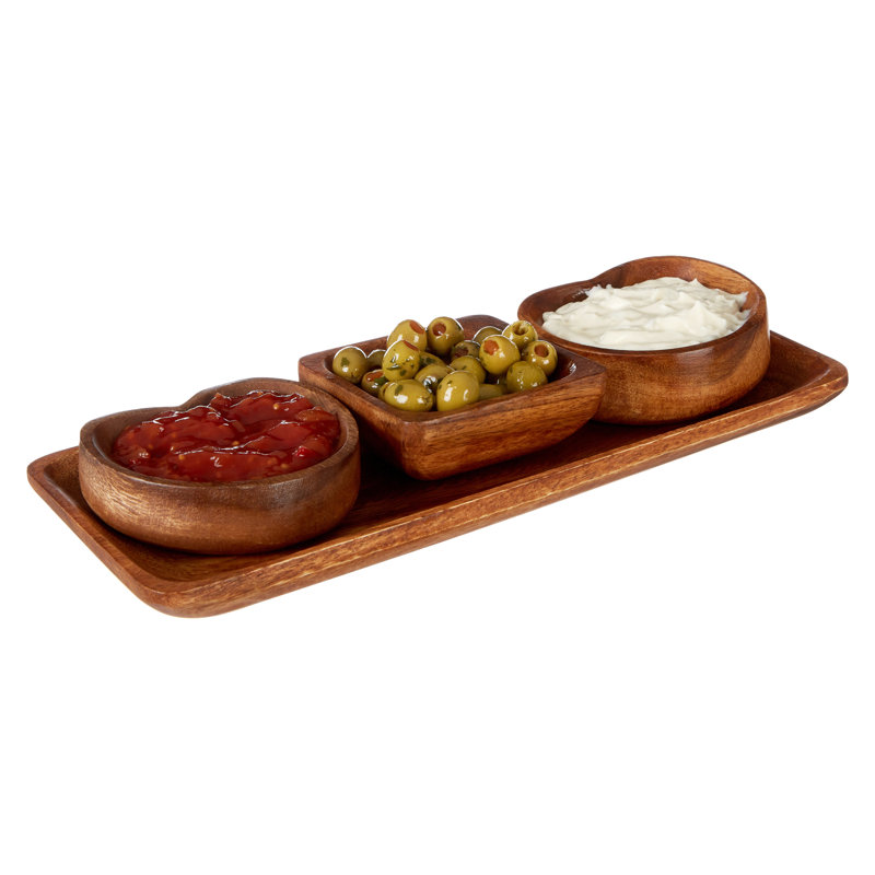 Alpen Home Flanagan Wood Divided Serving Dish