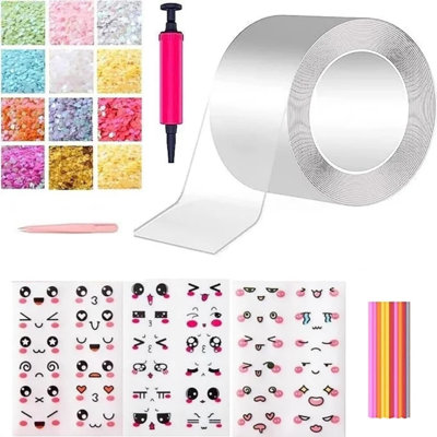 p et Glitter  Glue Set  Blowing Set And Pinching  Set