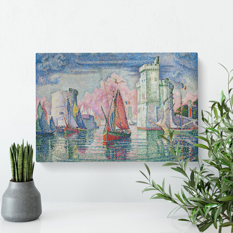 Port Of La Rochelle by Paul Signac - Wrapped Canvas Painting, 35cm H x 50cm W x 3cm D