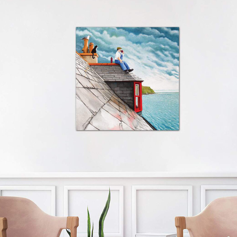 Tea Break by Vicky Mount - Wrapped Canvas Painting, 66.04 cm H x 66.04 cm W x 3.175 cm D