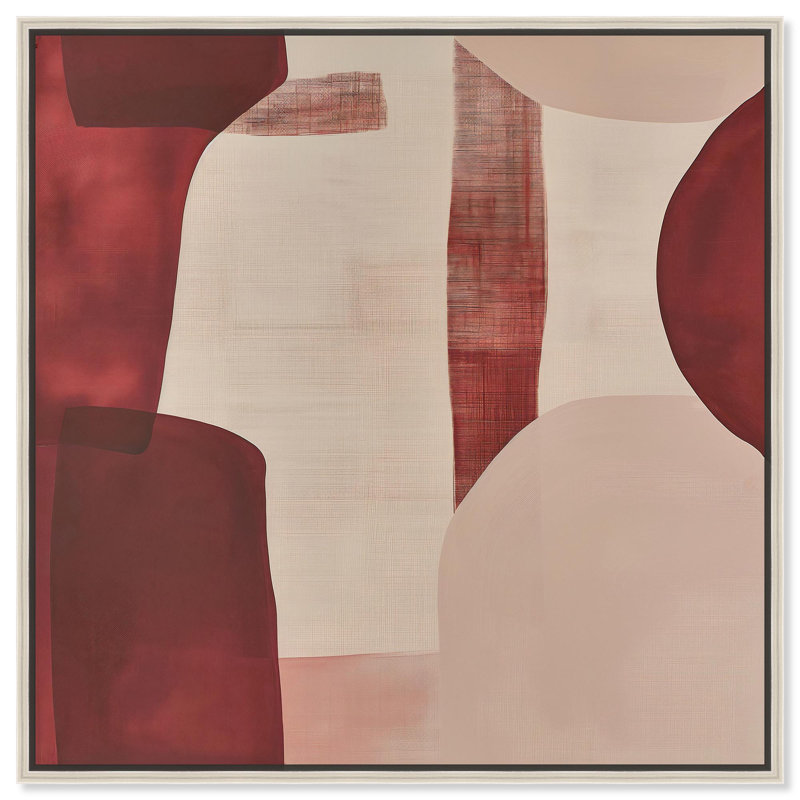 «Scarlet Beacons Canvas Boho» par Art Remedy, Encadrement argenté, H 21 po x l 21 po x P 2 po