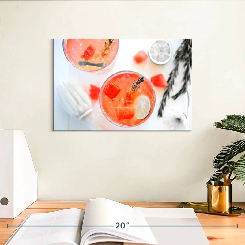 Yarlin Pop Melon d'eau cocktail, H 8 po x l 12 po