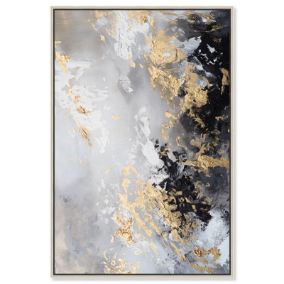 «Dusky Earth Canvas», peinture noire abstraite par Art Remedy