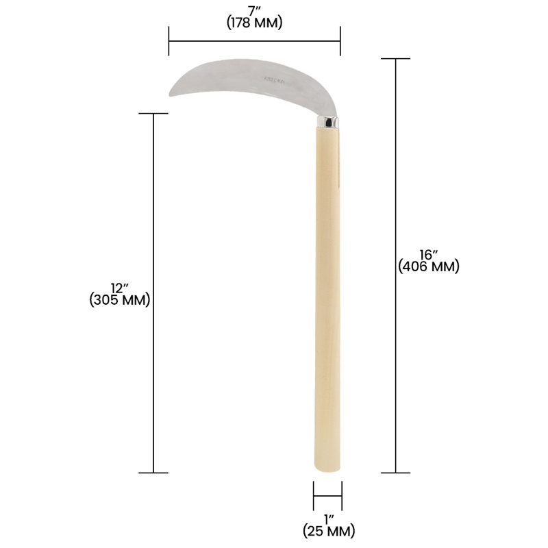 Outils de jardinage faucille