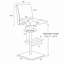 Tabouret pivotant réglable Vittoria 360 en cuir fleur blanc.-23189002