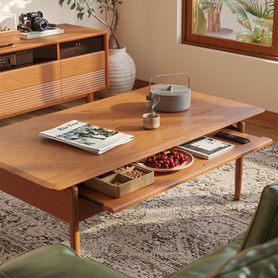 Modern and simple solid wood coffee table