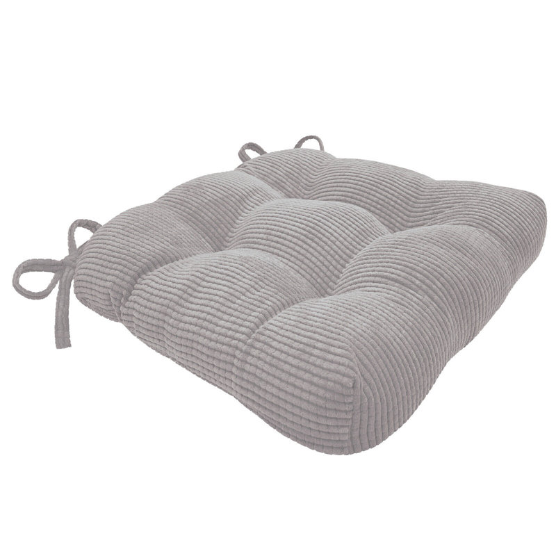 Outdoor 3'' Dining Chair Chair Pad, Gray