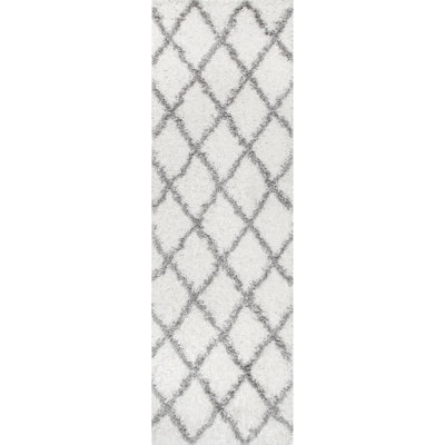 Darryll Moroccan Shag Performance Off-White Area Rug