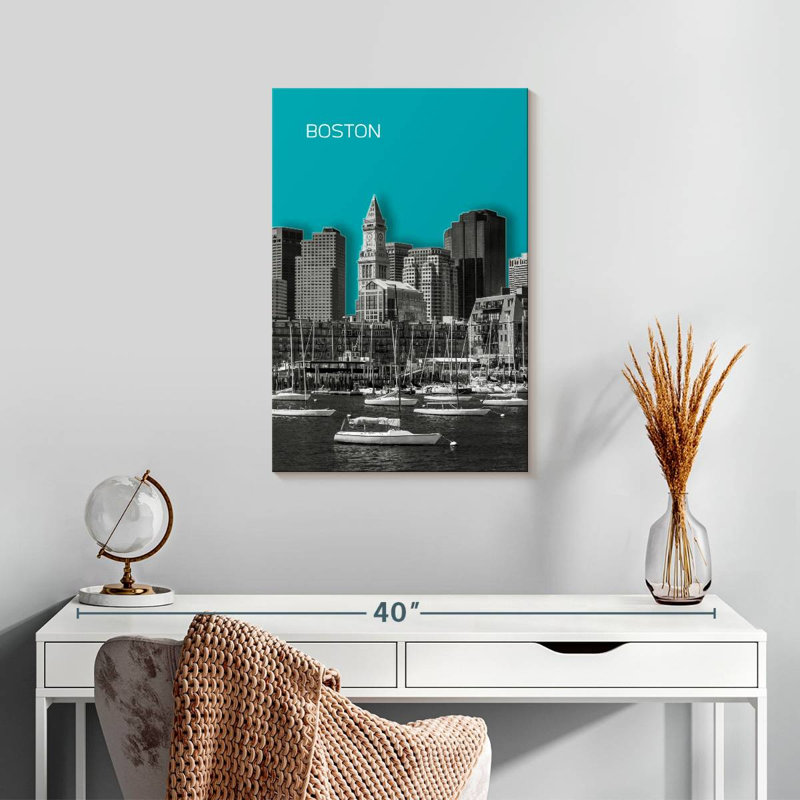 Horizon moderne de Sirci à Boston, H 24 po x l 16 po