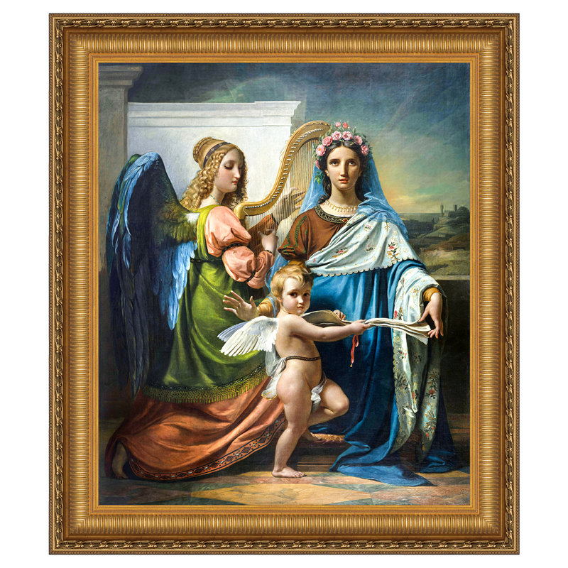 "Saint Cecilia of Rome", 1824, reproduction d'art sur toile, 20.25" H x 18.25" W