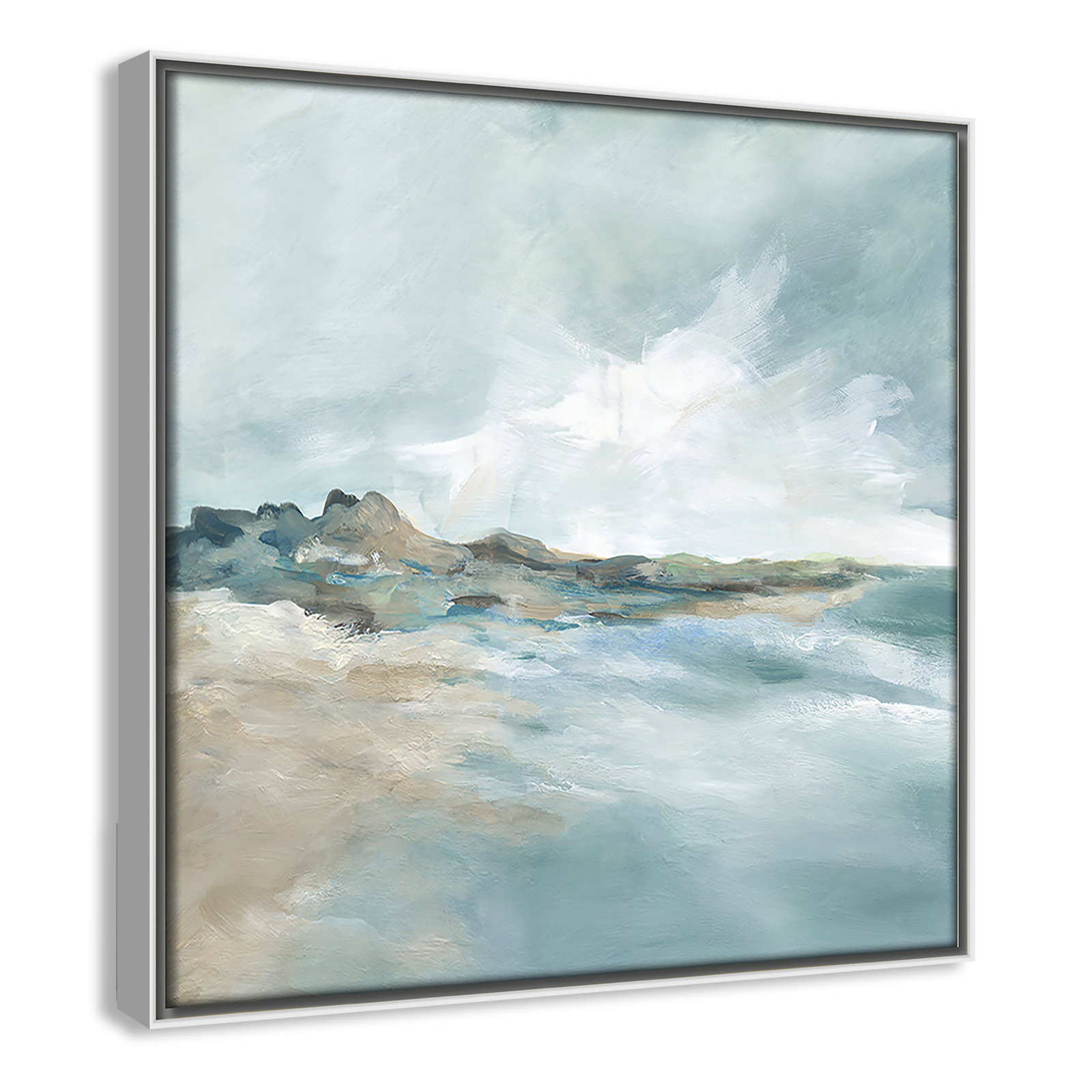 Sandpoint Print by Carol Robinson, 13.5" H x 13.5" W, White