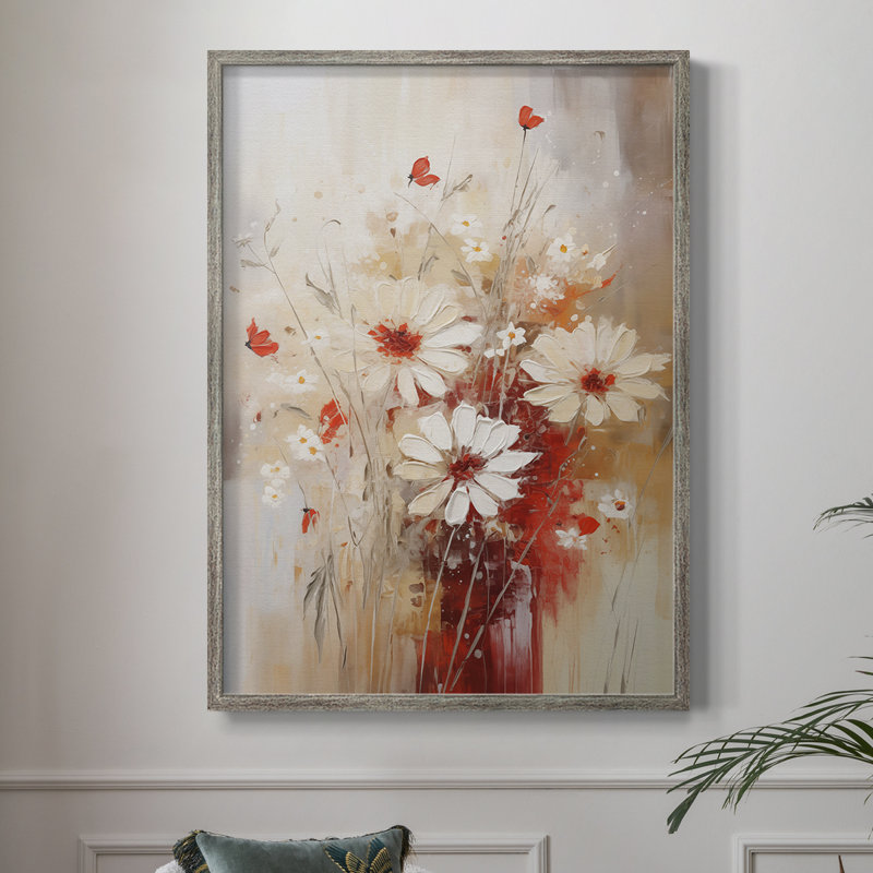 Reproduction encadrée FLORAL Series CECXLVII - bois massif, H 21 po x l 17 po