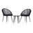Aloisia 2 - Person Patio Dining Set with Round Table , Cushions Included-1096915770-1096915771