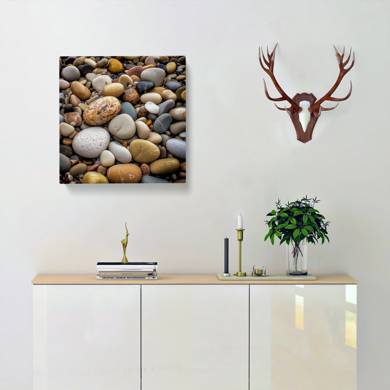 Pebbles Photograph - Wrapped Canvas, 50cm H x 50cm W x 3cm D