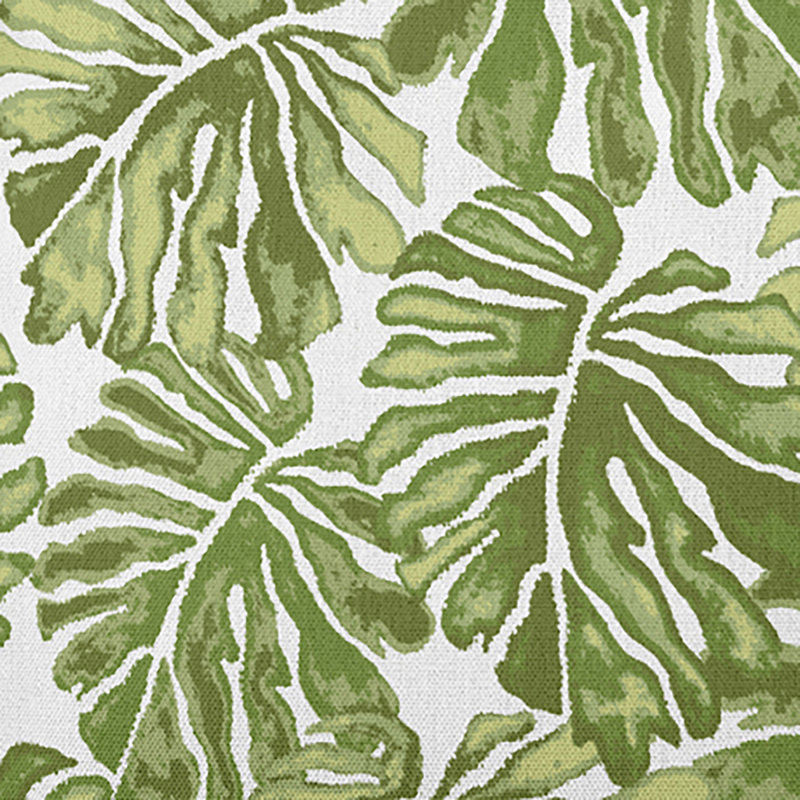 Housse et insert de coussin d'extérieur carré tropical, H 16 po x l 16 po x P 3 po, Vert
