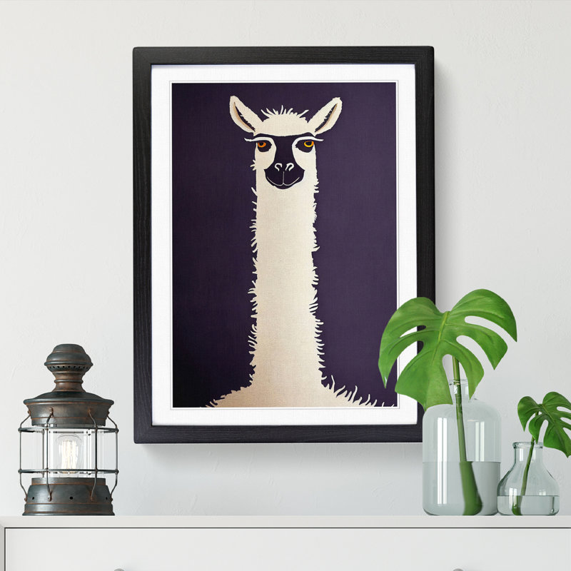 Llama Design Vol.2 - Picture Frame Print, Black, 34cm H x 25cm W x 2cm D