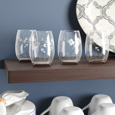 Megan 21oz. Stemless Wine Glass Set