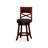 30" Rotating Bar Stool With Cherry Enamel Finish, Charcoal Seat Swivel In Cozy Fabric - Relaxing And Stylish-752784862-752784851