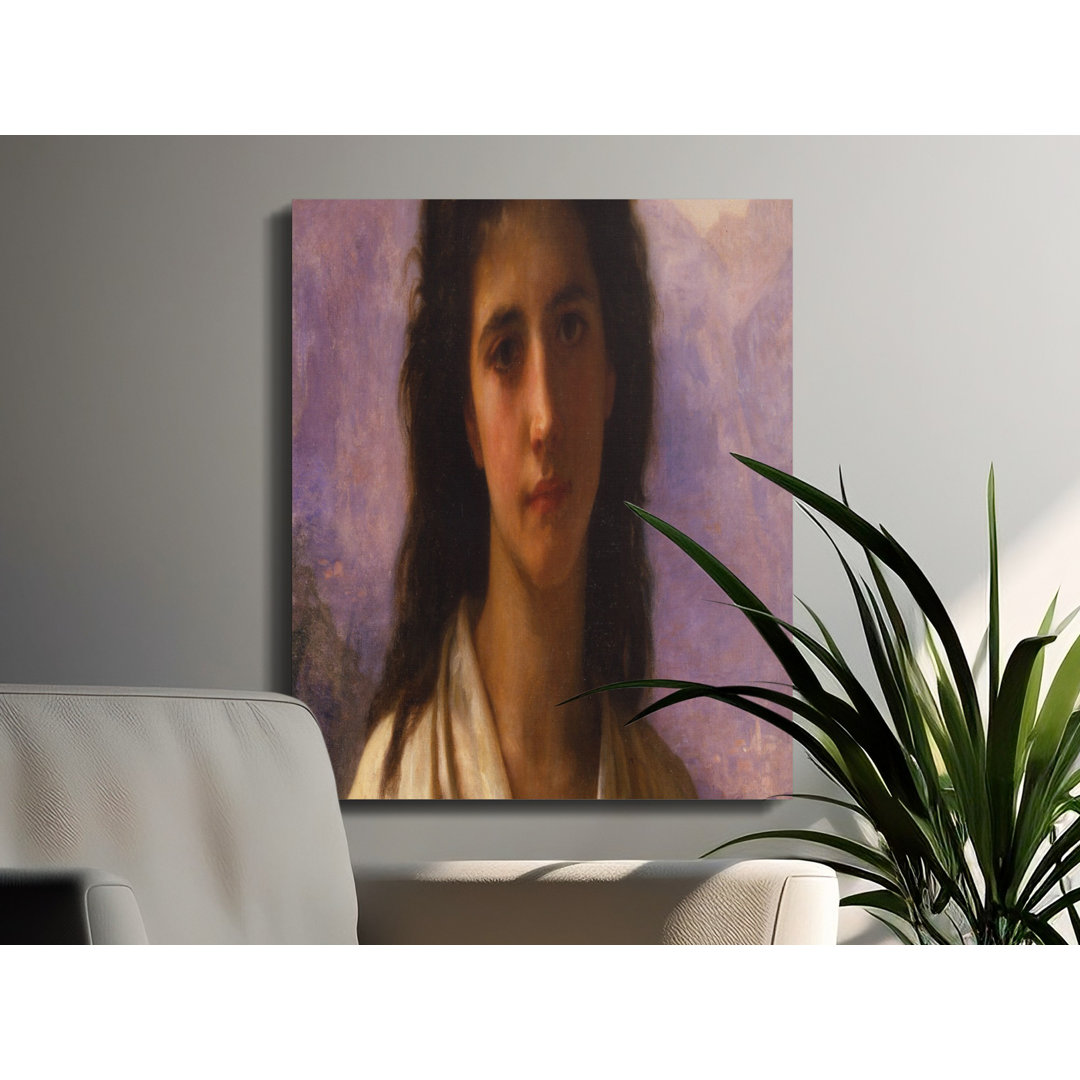 Vintage Classical Portrait Canvas Print, Moody Woman Fine Art, Dark Academia Wall Decor, Romantic Aesthetic Painting Gift for Her