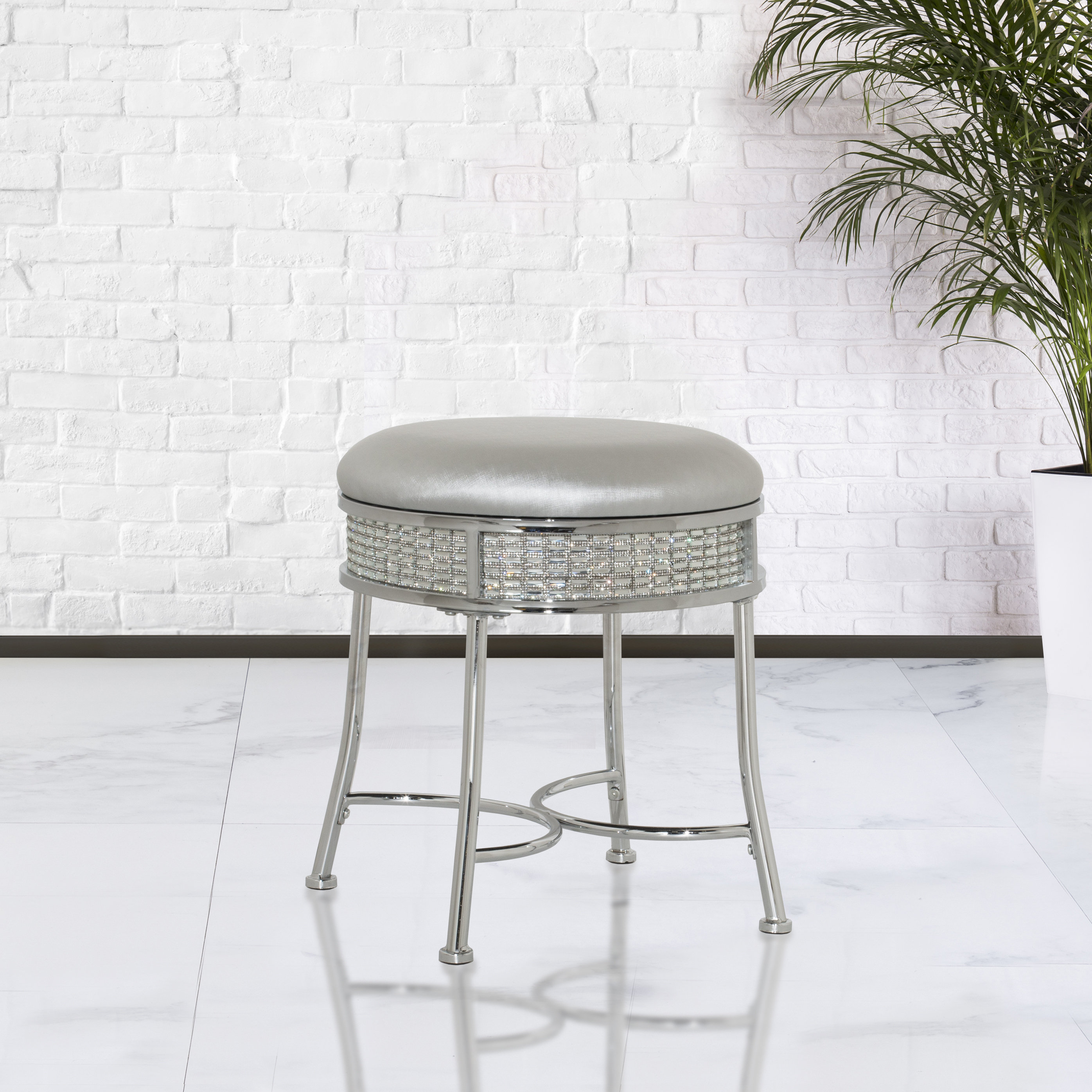 House of Hampton® Oldfield Metal Vanity Stool & Reviews | Wayfair