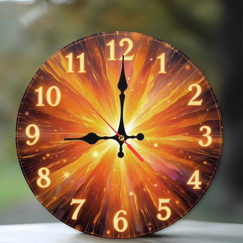 Horloge chiffres Fiery Burst