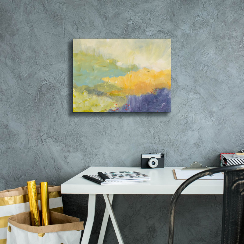 «On The Edge» par Jan Weiss, art mural sur toile, H 12 po x l 16 po x P 0,75 po