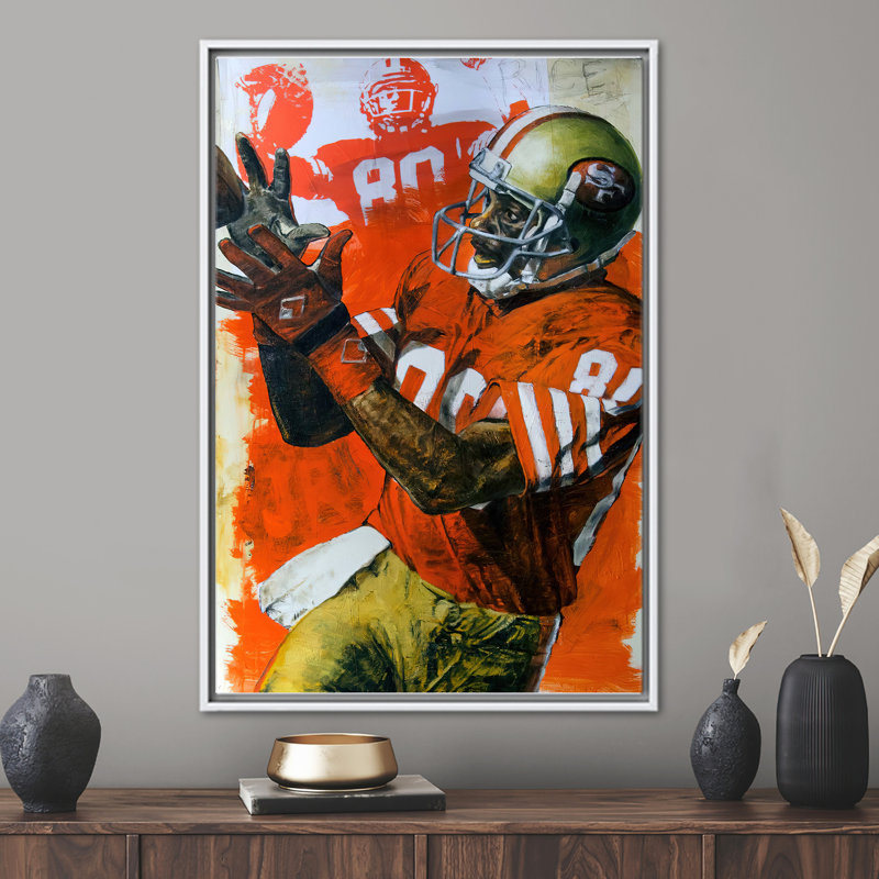 Impression artistique sur toile Jerry, H 94 po x l 41 po, Reproduction encadrée sans passe-partout, Blanc