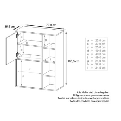 Mccafferty 79cm Sideboard