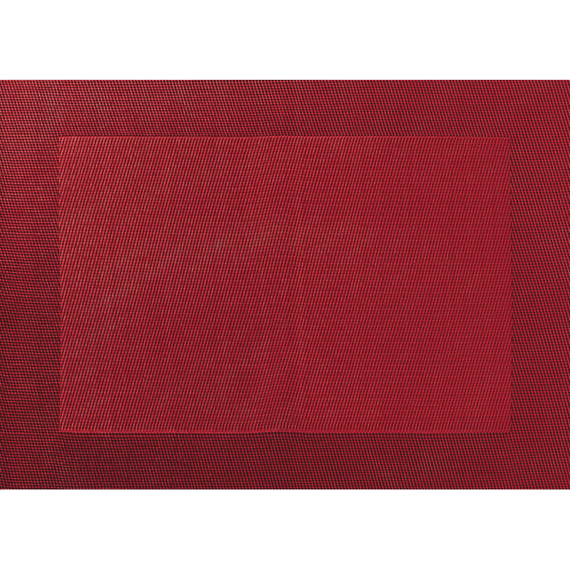 Ensemble de 4 napperons rectangulaires en vinyle, Rouge pomme grenade