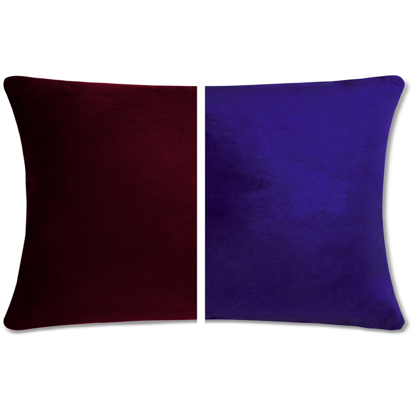 2 pièces luxueuses en duvet de qualité supérieure rectangulaire en duvet, Mauve / mauve