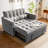 Brittany 54.2" Velvet Sleeper Sofa with USB Port and Storage Side Pockets-1922630944