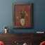 Bouquet dans un vase chinois - reproduction d'art sur toile-73982589