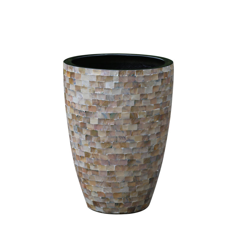 SHELL CRAFT POT, 21.65" H x 15.75" W x 15.75" D