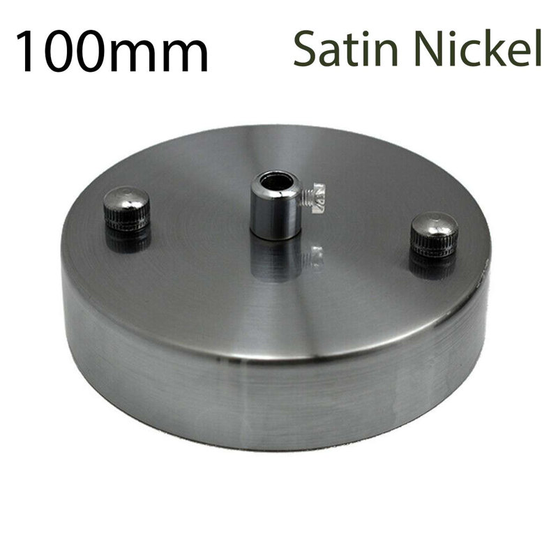 Stefaine Single Out Drop Style 120Mm Metal Front Fitting Ceiling Rose For Light Fixtures With Accessories Lighting Kit