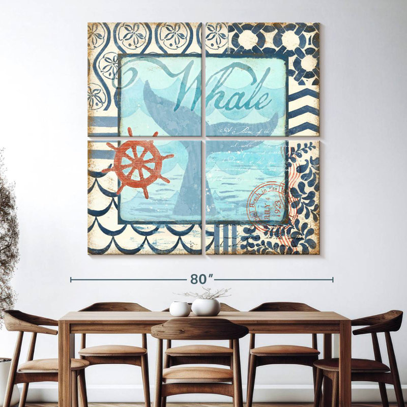 Brampt Ocean Depths Whale Tail, 74" H x 74" W