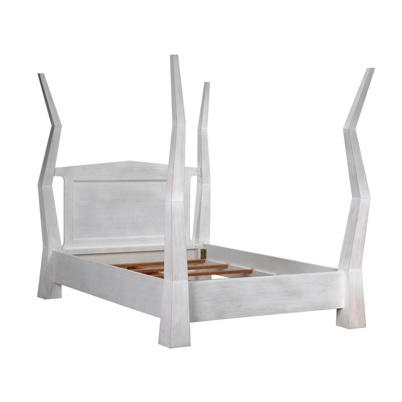 Patras Solid Wood Four Poster Bed, Queen