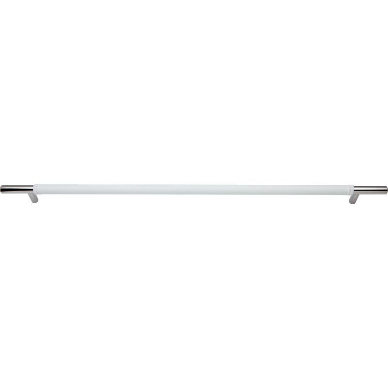Zanzibar 17" Center to Center Appliance Pull, White/Polished Chrome