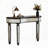 47" Half-Moon Mirrored Console Table With Glass And Drawer-1034510125