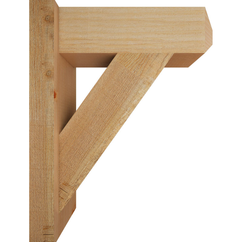 Artisan traditionnel en bois rustique, Sapin Douglas de 6 po (sciage brut), P 16 po x H 20 po