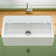 Asrea Apron Front Kitchen Sink 33" L x 18" W Single Bowl Fireclay with Bottom Grid and Basket Strainer