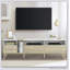 Téléviseur moderne avec 3 tiroirs et tablettes ouvertes, console multimédia pour téléviseurs de 80 po ou moins, centre de divertissement pour salon, conception de couleur assortie
