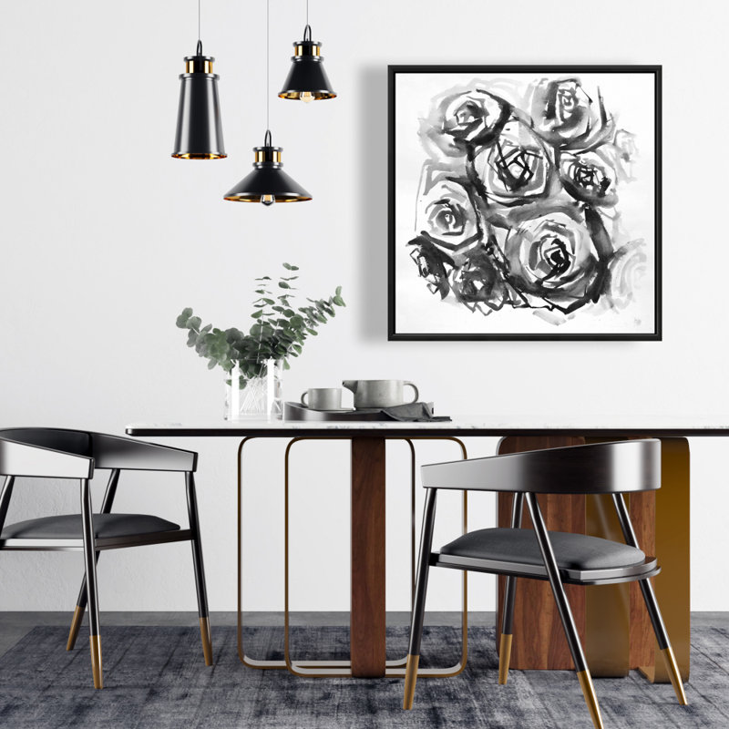 " Monochrome Abstract Roses "