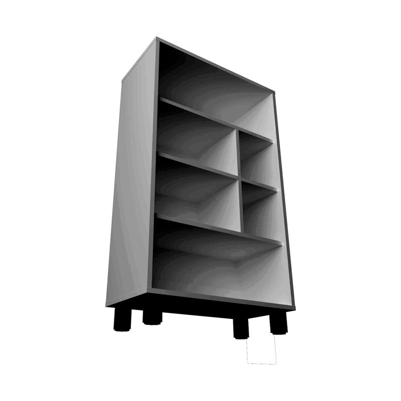 Bibliothèque avec tablette, Blanc